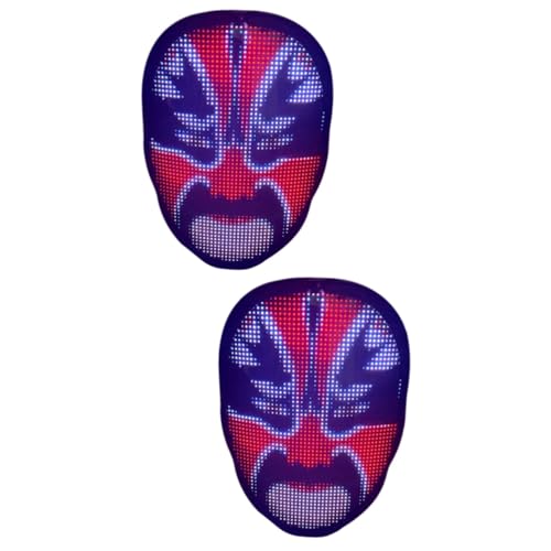 Toyvian 2 Sätze halloween costume halloween kostüme deko für grabgesteck allerheiligen Halloween geführt Cosplay-Maske Halloween-LED-Maske Halloween-Maske PVC-Linsen von Toyvian