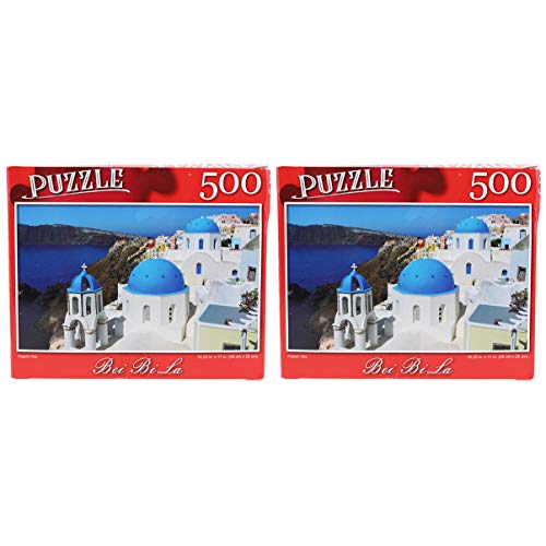 Toyvian Puzzles für Erwachsene 2 Sätze 500 Teile Mode Puzzle Lernspielzeug Heimentspannungsspiel von Toyvian