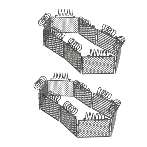 Toyvian 2 Sets Abs Kunststoff Spielzeugzaun Für Nutztiere Miniatur Sicherheitsgeländer Für Baustein Kunststoffzaun Für DIY Kriegsszene von Toyvian