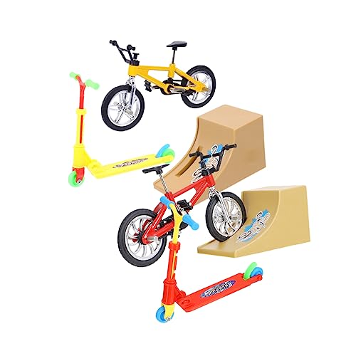 Toyvian 2 Sets Kit Für Tisch Wettkampf Mit Finger Skateboard Rampen Desk Bike Rampen Set Für Geschicklichkeitsspiele Ideal Für Drinnen Und Draußen von Toyvian