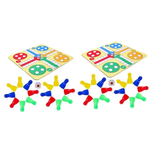 Toyvian 2 Sets Ludo Schachspiel Zusammenklappbares Fliegendes Schachspielzeug Schachspielzeug Fliegendes Schach Für Party Fliegende Schachmatte Fliegendes Schachspielzeug von Toyvian