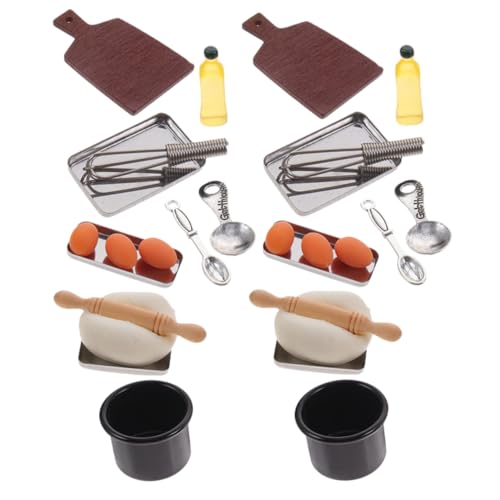 Toyvian 2 Sets Miniatur Küchen Backutensilien Mini Hausornamente Für Spielküchen Wichtel Besteck üßigkeiten Zuckertüten Und Weinflaschen Dekoration Perfekt Für Puppenhäuser Und von Toyvian