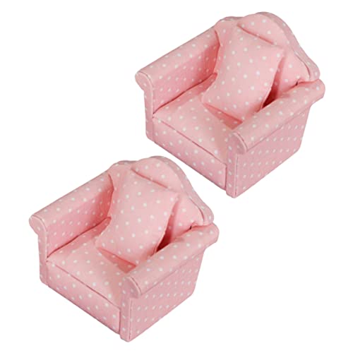 Toyvian 2 Sets Miniatur Puppencouch Mit Sofakissen Ideales Zubehör Für Puppenhaus Perfektes Wohnzimmermöbel Für Fantasievolles Ideal Für Puppenhaus Dekoration Und Geburtstagsgeschenke von Toyvian