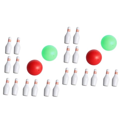 Toyvian 2 Sets Puppenhaus Bowling Puppenhaus Dekor Miniatur Hausbedarf Miniatur Bowling Modell Miniatur Bowling Kugel Desktop Bowling Mini Bowling Verzierung Mini Hausbedarf von Toyvian