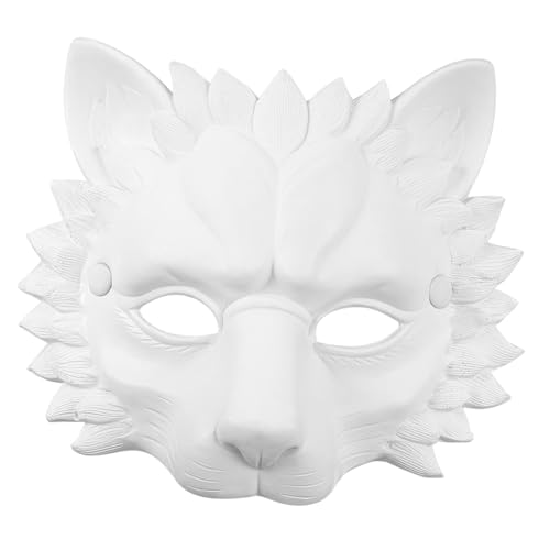 Toyvian 2 Stk Tanzparty Löwenmaske Halloween-cosplay-löwenmaske Halloween-kopfmaske Karnevals-löwenmaske Kostüm Für Erwachsene Kostüme Für Erwachsene Halloween-löwenmaske Pu Weiß 3d Tier von Toyvian