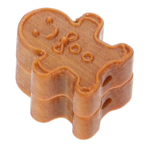 Toyvian 2 Stück Beige Mini Lebkuchenmann Figuren Aus Holz Dekorationen Für Den Weihnachtsbaum Christbaumschmuck Mini Lebkuchenmänner von Toyvian