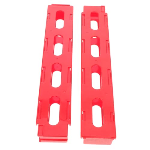 Toyvian 2 Stück Domino Aufbewahrungskartenhalter Domino Zug Spielzeug Domino Zug Domino BAU Fahrzeugteile Domino Züge Zubehör Bausteine Domino Chips Kunststoff Rot von Toyvian