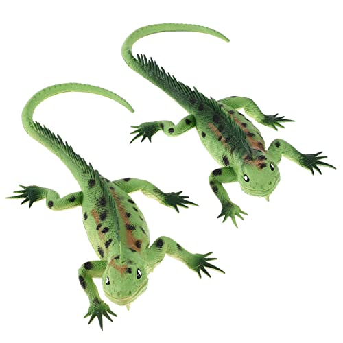 Toyvian 2 Stück Eidechsenmodell Ornament Faux Gecko Spielzeug Krabbeln Kinder Outdoor Spielsets Künstliche Miniatur Gecko Arche Kind Kunststoff Prise Musik von Toyvian