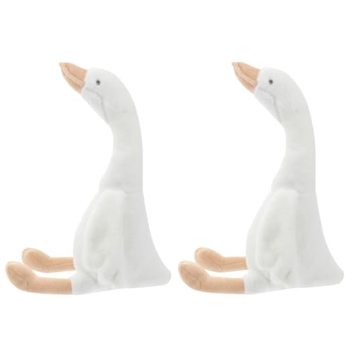 Toyvian 2 Stück Große Weiße Gans Puppe Gans Plüsch Schwan Puppe Tierpuppen Home Puppe Simulation Schwan Puppe Gans Stofftier Plüsch Tier Plüschtiere Pp Baumwolle von Toyvian