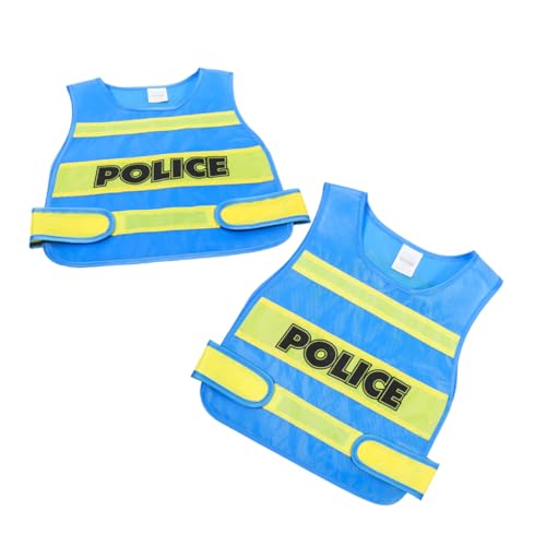 Toyvian 2 Stück Kinder Kostüm Kinderkleid Kostüme Kinderkleidung Bekleidung Das Outfit Westen Kinderweste Kleinkind Polizeikostüm Kinder Cosplay Polizeiweste Kinder von Toyvian