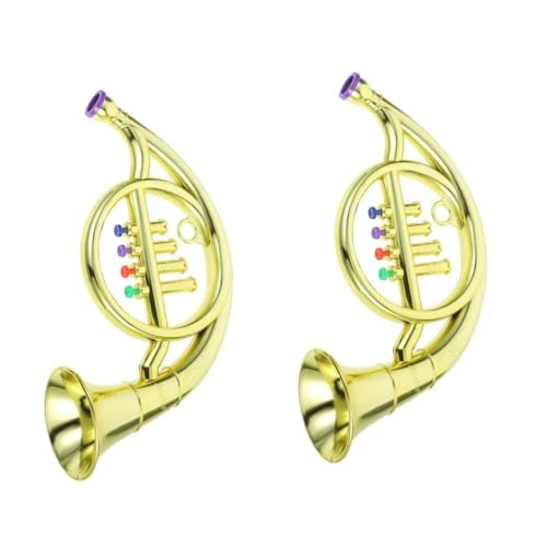 Toyvian 2 Stück Kinder Musikspielzeug Kinderspielzeug Horn Instrumentenspielzeug Kinderhorn Zubehör Kleine Kinderhorn Kleines Horn Trompete Schönes Spielzeughorn Partyhorn von Toyvian