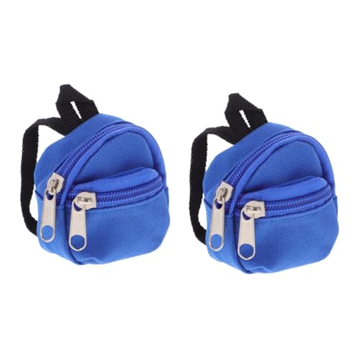 Toyvian 2 Stück Mini Schultasche Modell Puppenrucksack Spielzeug Mini Rucksack Winziger Puppen Rucksack Mini Dekorationen Rucksack DIY Ornament Mini Rucksack Modell von Toyvian