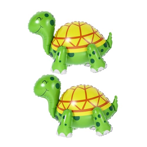 Toyvian 2 Stück Neuheit Schildkröte Ballon Aufblasbare Schildkröte Kreative Schildkröte Aufblasen Tier Aufblasbare Ballon Folienballons Geburtstag Party Baby Dusche Dekorationen von Toyvian