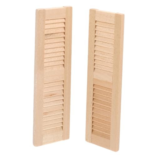 Toyvian 2 Stück Puppenhaus Holzjalousien Stabile Kindersichere Mini Fensterdekoration für Puppenmöbel und Miniaturhaus Zubehör Toyvian 2 Stück Puppenhaus Holzjalousien Stabile Kindersichere Mini Fensterdekoration für Puppenmöbel und Miniaturhaus Zubehör von Toyvian