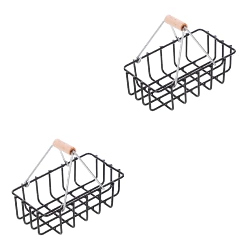 Toyvian 2 Stück Puppenhaus Korb Winziger Korb Mini Einkaufshalter Spielzeug Mini Einkaufskorb Puppenhaus Einkaufskorb Modell Spielhaus Spielzeug Puppenhaus Spielzeug von Toyvian