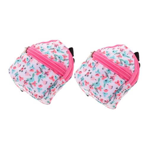 Toyvian 2 Stück Puppenrucksack Die Einkaufstasche Mini Einkaufstasche Modische Puppen Puppenzubehör Mini Puppe Schulbedarf Puppen Tragetasche Niedliche Schultaschen Für Puppen von Toyvian