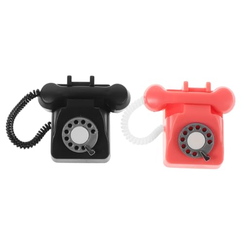Toyvian 2 Stück Teiliges Miniatur Retro Wählscheiben Telefon für Puppenhaus Detailgetreue Vintage Modelltelefone in Rot und Schwarz Maßstabsgetreues Dekorationszubehör für Puppenhaus Toyvian 2 Stück Teiliges Miniatur Retro Wählscheiben Telefon für Puppenhaus Detailgetreue Vintage Modelltelefone in Rot und Schwarz Maßstabsgetreues Dekorationszubehör für Puppenhaus von Toyvian
