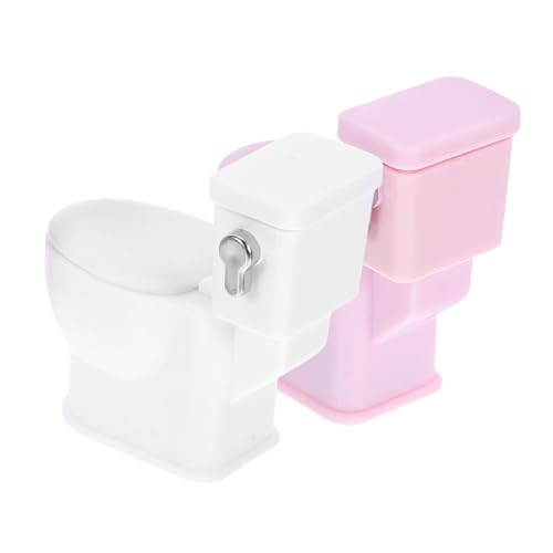 Toyvian 2stücke Miniatur-puppenhaus-Toilette Realistische Badezimmermöbel Aus Kunststoff Für Kleine Hausdekorationen Und Rollenspiele Installieren Und Robust Für Häufigen Toyvian 2stücke Miniatur-puppenhaus-Toilette Realistische Badezimmermöbel Aus Kunststoff Für Kleine Hausdekorationen Und Rollenspiele Installieren Und Robust Für Häufigen von Toyvian