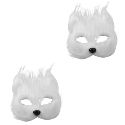 Toyvian 2 Stück Tiermaske Maskerade Partymaske Kostümzubehör Party Dekorative Masken Plüsch Fuchs Maske Kostüm Requisite Maske Für Halloween Gruselige Maske Party Versorgung von Toyvian