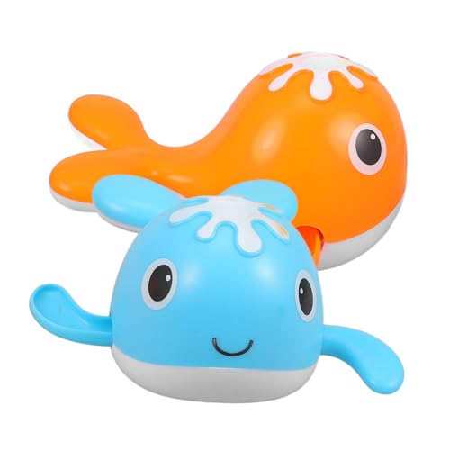 Toyvian 2 Stück Wind Up Bath Whale Schwimmen Duschspielzeug Badewannenspielzeug Schwimmspielzeug von Toyvian