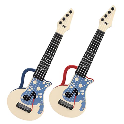 Toyvian 2 Stücke Gitarre Ukulele Instrumente Kleinkinder Kid Musical Gitarren Kleinkind Gitarre Kunststoff von Toyvian