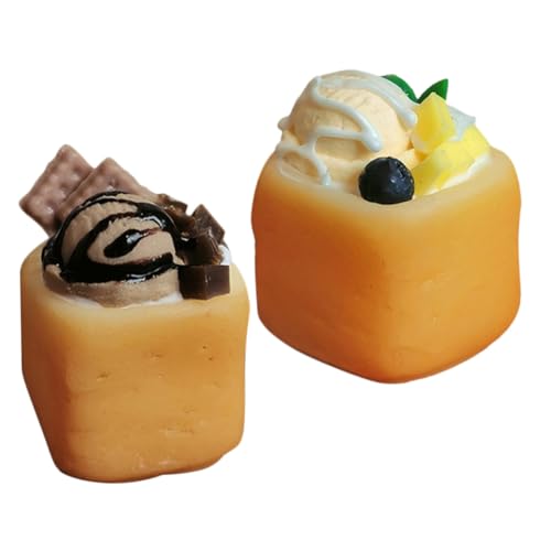 Toyvian 2 Stücke Miniatur Dessert Lebendige Eiscreme Toast Modelle Sicheres Tragbares Küchendeko Zubehör für Puppenhaus und Kinderküche Realistische Miniatur Lebensmittel Toyvian 2 Stücke Miniatur Dessert Lebendige Eiscreme Toast Modelle Sicheres Tragbares Küchendeko Zubehör für Puppenhaus und Kinderküche Realistische Miniatur Lebensmittel von Toyvian