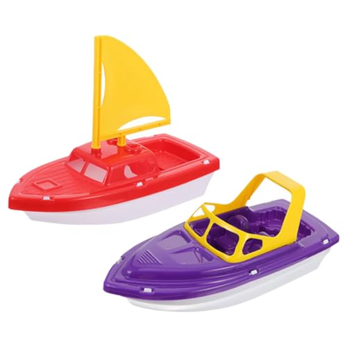 Toyvian 2-Teiliges Set Strandspielzeug badespielzeug sandspielzeug für den Strand Kinderboot Poolspielzeug für Kleinkinder 1-3 Boote für Badewanne Plastik von Toyvian