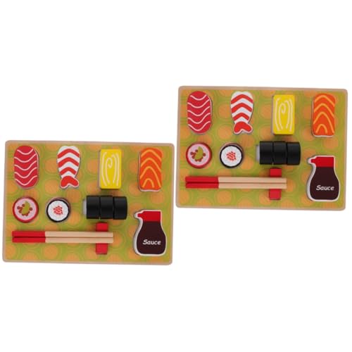 Toyvian 2 Teiliges Set Sushi Spielzeug Essen Spielen Lernspielzeug Gefälschtes Essen Spielset Rollenspiel Küchenspielzeug Kinderspielzeug Spielküche Zubehör von Toyvian