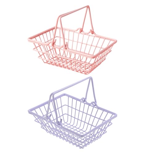 Toyvian 2-teiliges Einkaufskorb-Spielzeug: Mini-Einkaufskorb aus Draht für Kinder mit Griff aus Metall – Spielzeug für Kinder zum Rollenspiel mit Einkaufskorb – Zubehör für die Küche Toyvian 2-teiliges Einkaufskorb-Spielzeug: Mini-Einkaufskorb aus Draht für Kinder mit Griff aus Metall – Spielzeug für Kinder zum Rollenspiel mit Einkaufskorb – Zubehör für die Küche von Toyvian