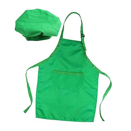 Toyvian 2-teiliges Set Kinder Kochen Ärmel Kinder Malen Schürze Kinderkoch-spielset Kinderanzug Kinderschürze Handschelle Zum Kochen Für Kinder Green von Toyvian