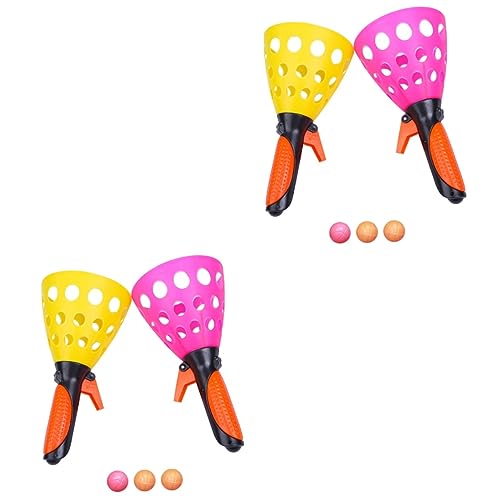 Toyvian 2 und Catch Launcher Sportspielzeug für Kinder beliebte draußen Kinderspielzeug Wurfspiel Bälle starten und fangen Startprogramm von Toyvian