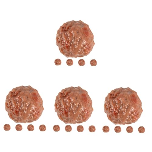 Toyvian 20 Stk Simulierte Rindfleischball-Requisiten Kunststoff-Beefball Fotoprop für Küche lebensechte Fleischbällchen künstlicher Fleischbällchen Spielzeug Simulation Fleischbällchen PVC von Toyvian