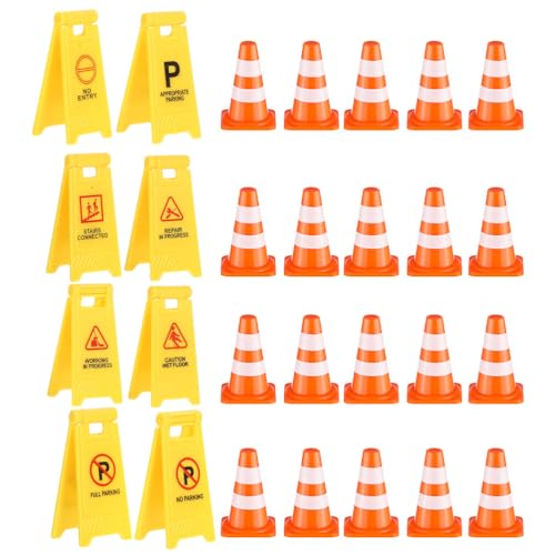 Toyvian 20 Stück Mini-verkehrskegel – 1 Zoll Miniatur-sicherheitskegel, Mini-verkehrsschilder – 8 Stück Kleine Verkehrsschilder, Spielzeug für Konstruktionsspielzeug, Straßensperren, Toyvian 20 Stück Mini-verkehrskegel – 1 Zoll Miniatur-sicherheitskegel, Mini-verkehrsschilder – 8 Stück Kleine Verkehrsschilder, Spielzeug für Konstruktionsspielzeug, Straßensperren, von Toyvian