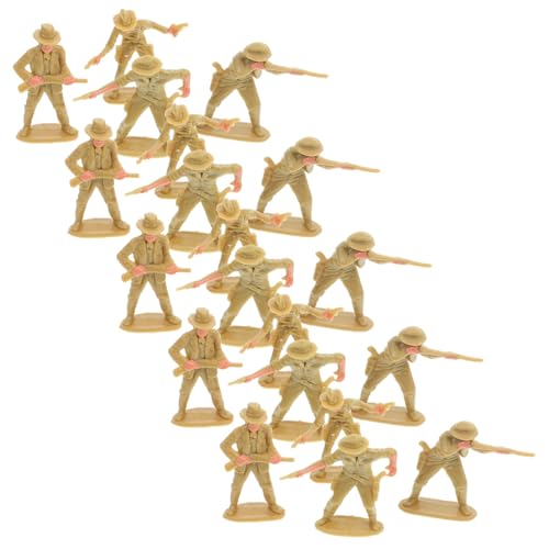 Toyvian 20 Stück Miniatur-charakterspielzeuge Cowboy-Party-Dekorationen Miniaturfigur Spielzeugfigur Modell Mini-cowboyhüte Zum Basteln Miniatur-Cowboy Plastik Light Brown von Toyvian