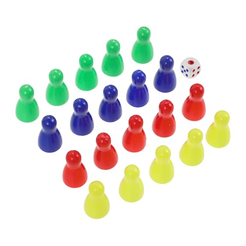 Toyvian 20 Stück Tischwürfelspiel Brettspiele Bauern Tischmarker Spielzubehör Schachbrett Schach Token Für Brettspiele Spielmarken Schach Ersatz Schachbrett Zubehör Spielfiguren Plastik von Toyvian