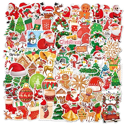 Toyvian 200 STK Weihnachtsaufkleber weihnachtsmotiv Weihnachten weihnachtsbasteln Aufkleber zur Kartenherstellung Selbstklebende kofferaufkleber Aufkleber für Wasserflaschen Papier rot von Toyvian