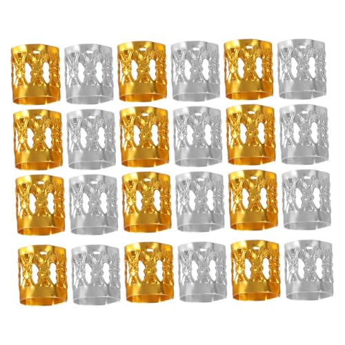 Toyvian 200 Stück Dreadlocks Haarringe Metall Haarschmuck Leichte Filigrane Perlen für Frauen Männer Gold und Silber Dreadlock Braiding Beads Braids Accessory Toyvian 200 Stück Dreadlocks Haarringe Metall Haarschmuck Leichte Filigrane Perlen für Frauen Männer Gold und Silber Dreadlock Braiding Beads Braids Accessory von Toyvian