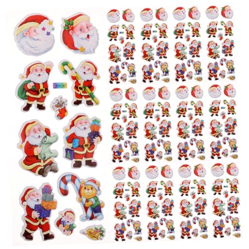 Toyvian 20St Weihnachtsblasenaufkleber Selbstklebender Aufkleber Belohnungsaufkleber Kinder dekor Party mitgebsel Kinder kinderparty mitgebsel Weihnachtsmann-Aufkleber Blasen-Aufkleber PVC von Toyvian