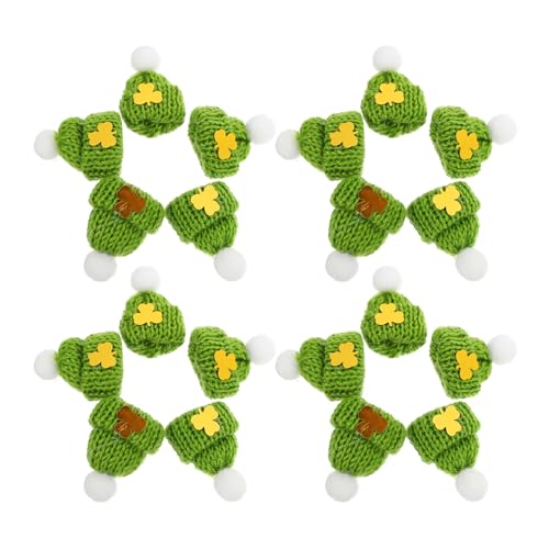 Toyvian 20st Mini-Kappe DIY-kunstbedarf Mini-hüte Mini-Hut Puppenbastelhüte DIY Mini Strickmützen Mini-st.-Patrick-hüte Kleine Hüte Accessoires Zur Herstellung Von Kopfschmuck Garn von Toyvian