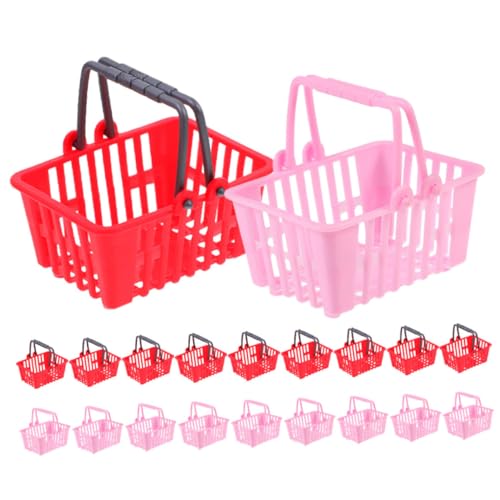 Toyvian 20st Mini-einkaufskorb Korb Mini-Spielzeug Kleine Körbchen Für Mini-picknickkorb Mini Körbe Picknickkorb Spielzeug Kleiner Korb Kleiner Einkaufskorb Plastik von Toyvian