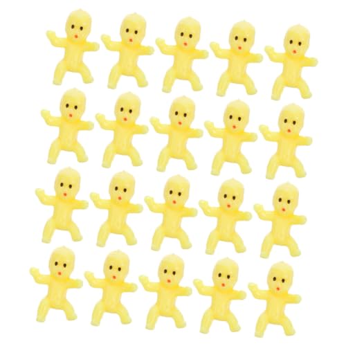 Toyvian 20st Mini- -eiswürfel Kleine Babypuppen Süße Minibabys Kleine Mini-Babys Babyfiguren Badespielzeug Für Babys Mini-Babys Aus Kunststoff Partyzubehör Kleine Babys Plastik Yellow von Toyvian