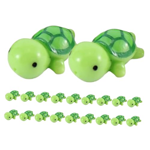 Toyvian 20st Schildkröte Miniaturstatue Miniatur-meeresschildkrötenfigur Meeresschildkröten-partydekorationen Kleine Schildkröten Tortendekorationen Mit Schildkröten Light Green Harz von Toyvian