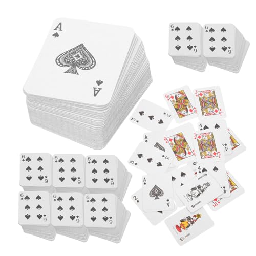 Toyvian 24 Sätze Mini-Spielkarten Reise Spielkarten Taschenformat Spielkarten Mini Kartendeck Mini-Pokerkarten kleine Pokerkarten Mini-Kartenspiel lustige Spielkarten beschichtetes Papier von Toyvian