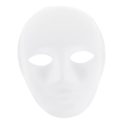 Toyvian 24 Stk DIY männliche Gesichtsmaske Weiße Clownmasken bemalbare Papiermasken weißes Papier leer halloween masken halloweenmaske handgemachte Masken Maskerade Masken Masse Zellstoff von Toyvian