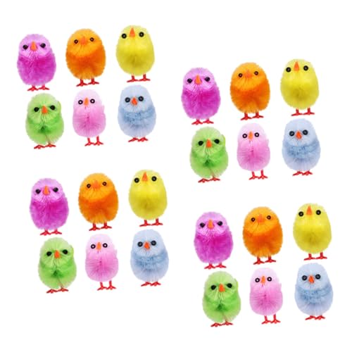 Toyvian 24St Osterküken easter chicks osterbastelei ostergeschenk für ostegeschenke spielzeuge simulierte Kükenverzierung Hähnchen-Stofftiere gefülltes Hähnchen Samt von Toyvian