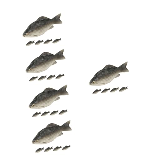 Toyvian 25 STK Simulation Von Schaumfischen Gefälschter Fisch Gefälschtes Fischmodell Künstliches Fischmodell Realistisches Karpfendekor Gefälschte Fischmodelle Fisch-skulptur Fisch Figur von Toyvian