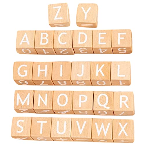 Toyvian Holz Zahlen Buchstaben Jungen und Mädchen Pädagogisches Spielzeug Früherziehung Sicher für Kleinkinder Holzspielzeug von Toyvian