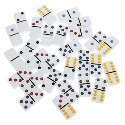 Toyvian 28 Teiliges Domino Domino Zubehör Interessantes Domino Spielzeug Domino Brettspiel Domino Block Domino Spiel Domino Blöcke Domino Spielsteine Westliches Melamin von Toyvian