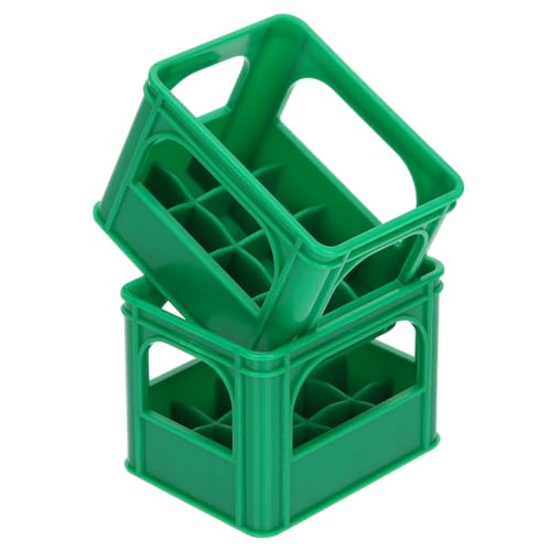 Toyvian 2St Aufbewahrungskorb für Würfel Weidenkorb Mini-Essen für kinderspielzeug Miniatur-Zubehör Tiny House-Accessoires Plastik Green von Toyvian