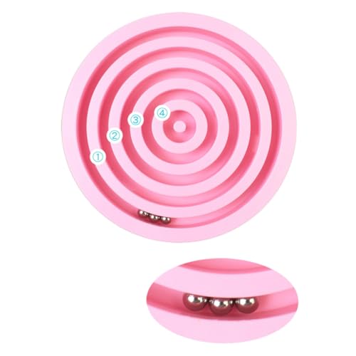 Toyvian 2St Balancierendes Perlenspielzeug stressabbau dekompressionsspielzeug intelligenzspielzeug Pinch Toy Labyrinth Ball Labyrinth Puzzles Perlen Hölzern Rosa von Toyvian